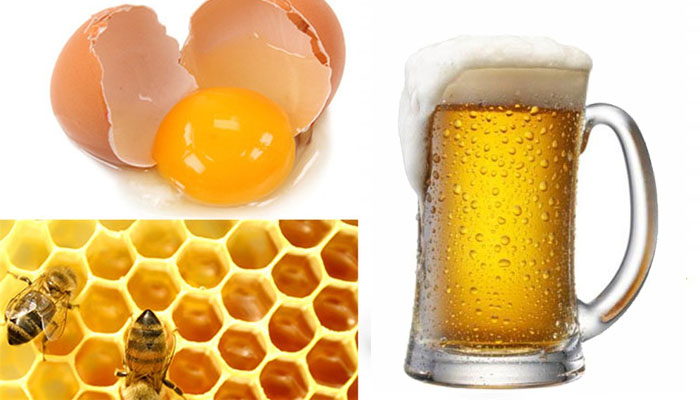 Kết hợp bia với trứng gà và mật ong
