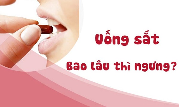 Uống sắt bao lâu thì ngưng