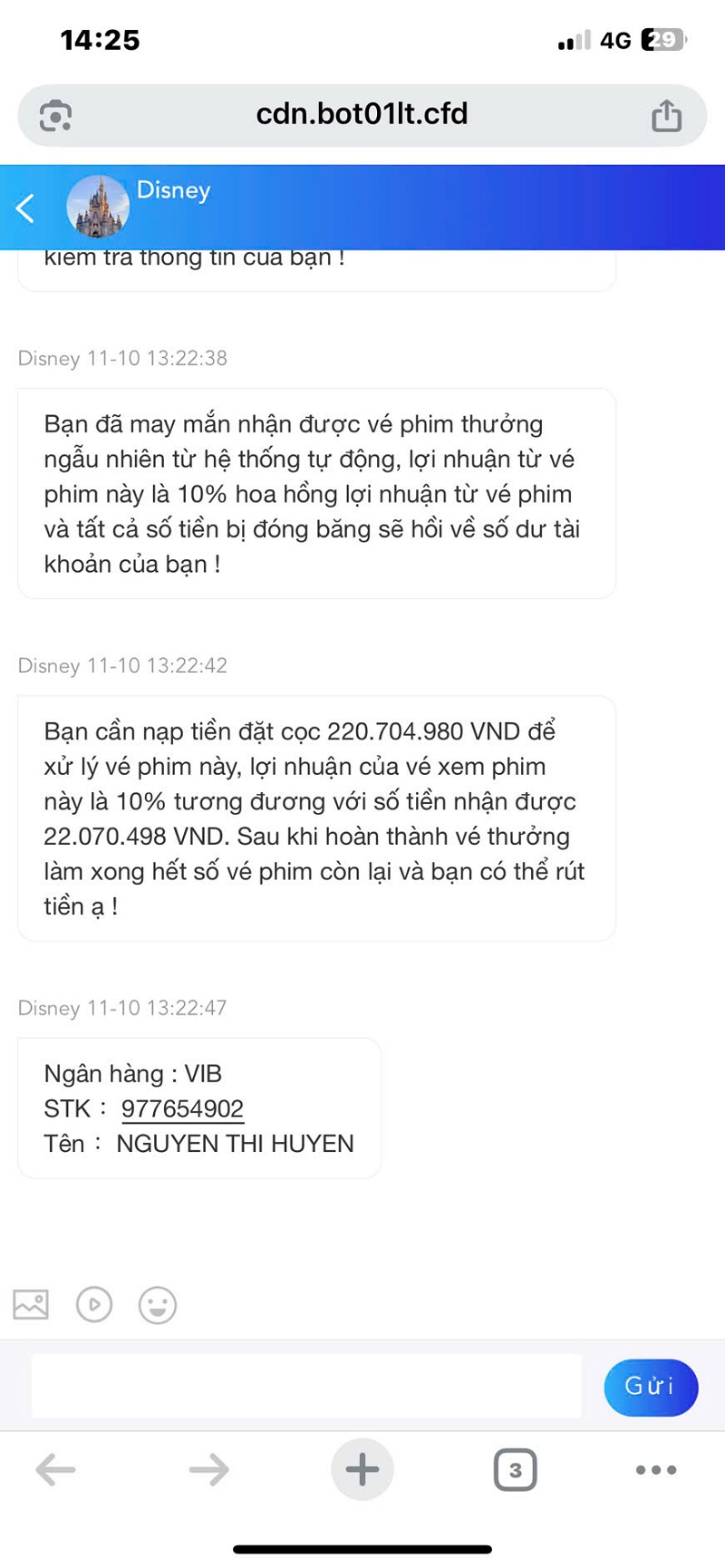 banvexemhphims.com lừa đảo xem phim nhận lãi