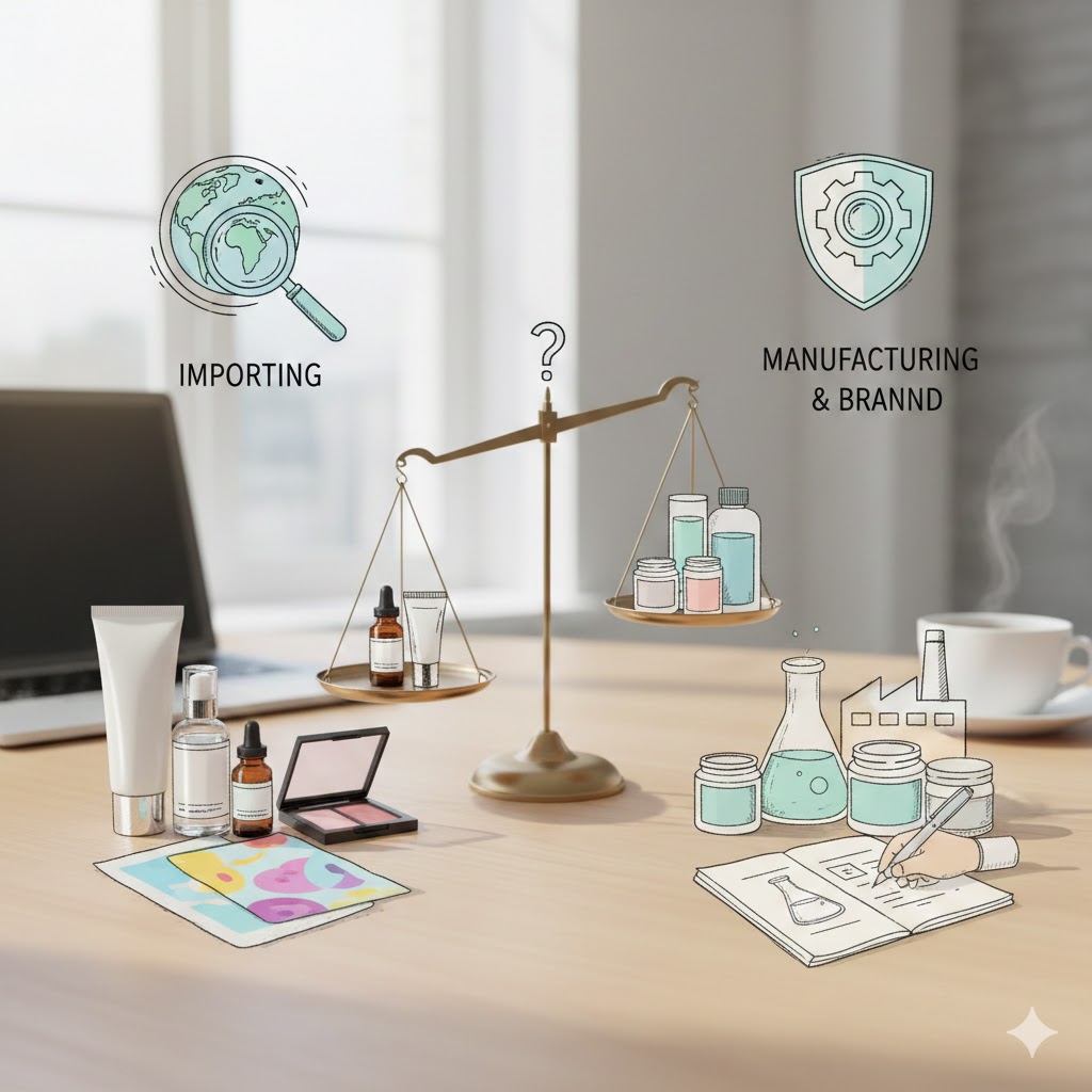 Nên gia công hay nhập mỹ phẩm bán? Chọn sao cho lời