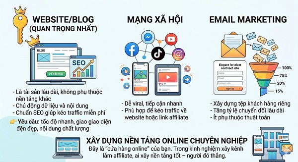Kinh nghiệm xây kênh làm affiliate